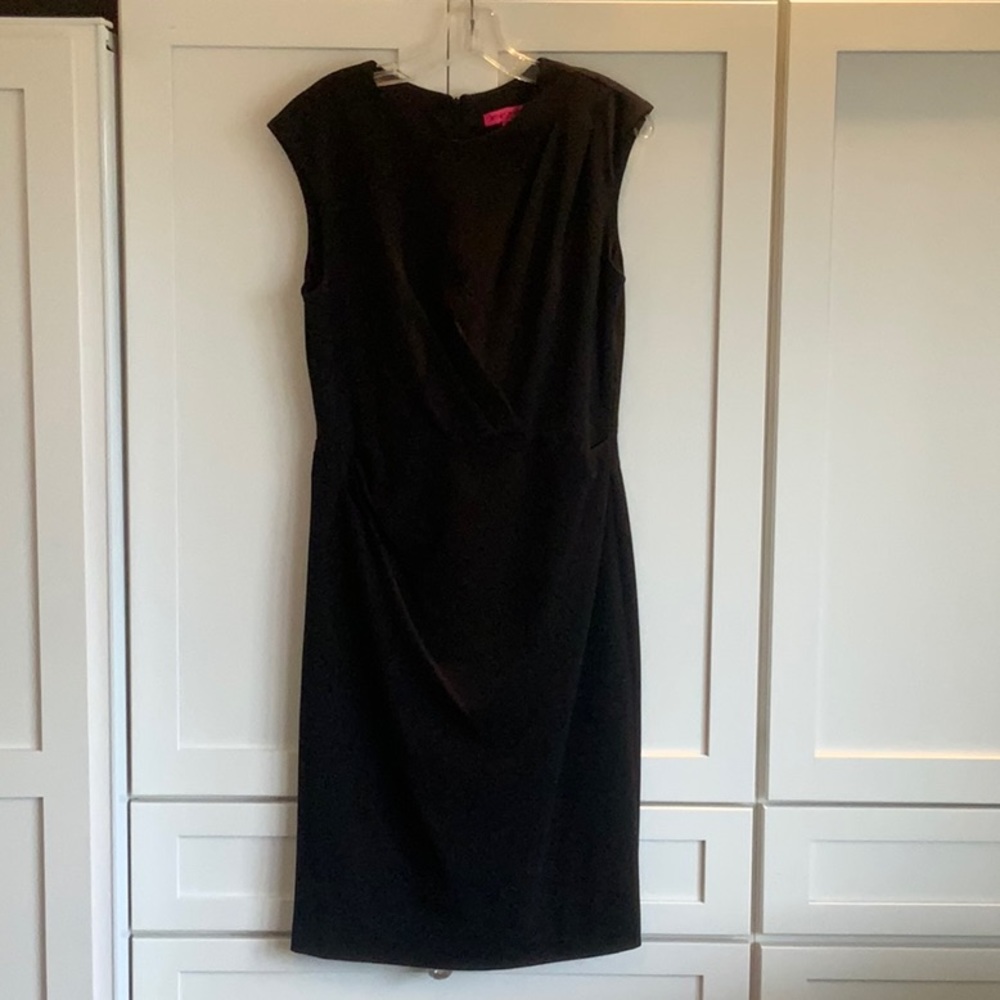 Betsy Johnson black crepe cocktail dress. NWOT